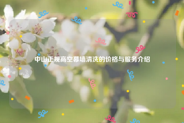 中山正規(guī)高空幕墻清洗的價格與服務介紹