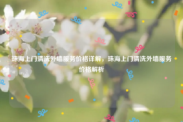 珠海上門清洗外墻服務(wù)價格詳解，珠海上門清洗外墻服務(wù)價格解析